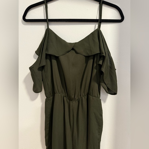 Forest green pant jumpsuit by Beau Tissu - Picture 3 of 5